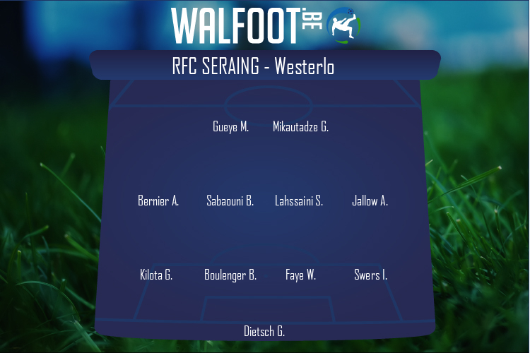 Composition RFC Seraing | RFC Seraing - Westerlo (13/09/2020)