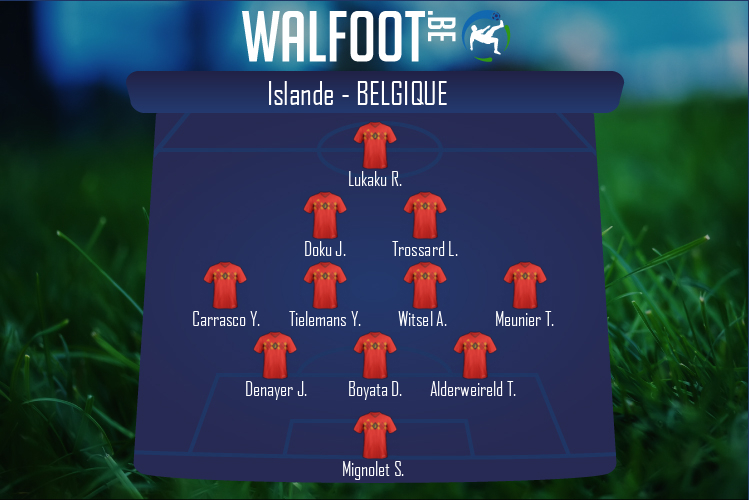 Composition Belgique | Islande - Belgique (14/10/2020)