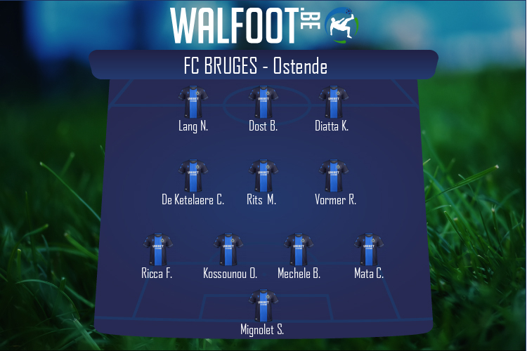 Composition FC Bruges | FC Bruges - Ostende (20/01/2021)
