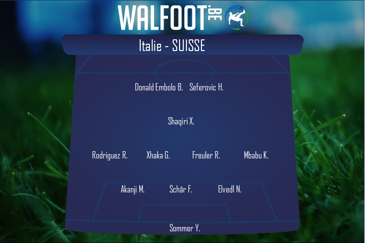 Composition Suisse | Italie - Suisse (16/06/2021)