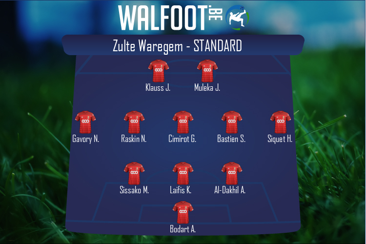 Composition Standard | Zulte Waregem - Standard (01/08/2021)