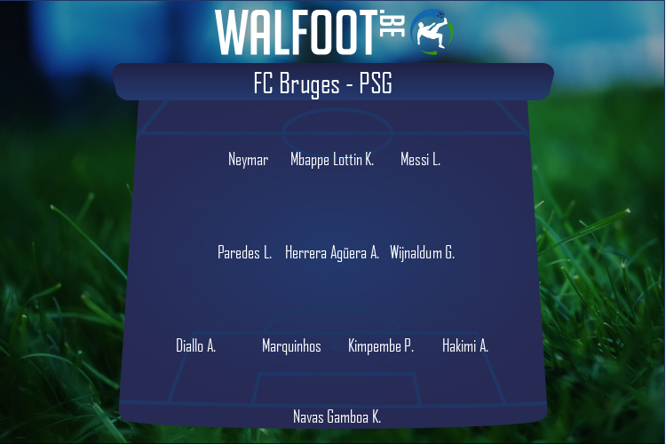 Composition PSG | FC Bruges - PSG (15/09/2021)