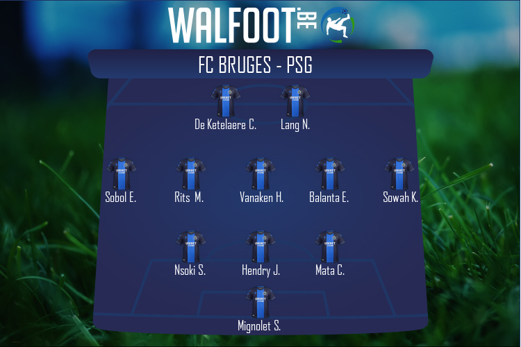Composition FC Bruges | FC Bruges - PSG (15/09/2021)