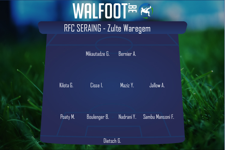 Composition RFC Seraing | RFC Seraing - Zulte Waregem (03/10/2021)