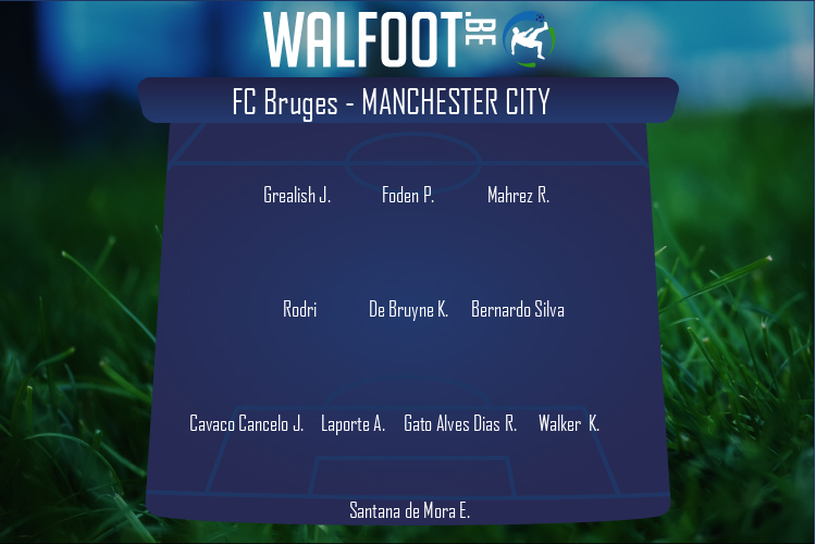 Composition Manchester City | FC Bruges - Manchester City (19/10/2021)