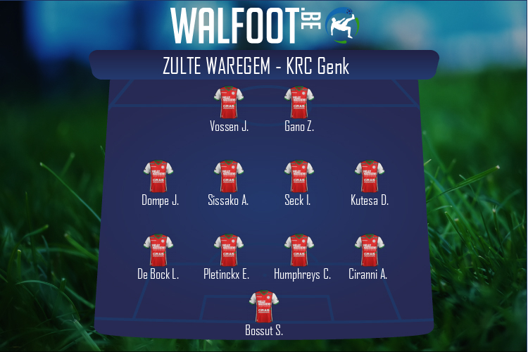 Composition Zulte Waregem | Zulte Waregem - KRC Genk (31/10/2021)