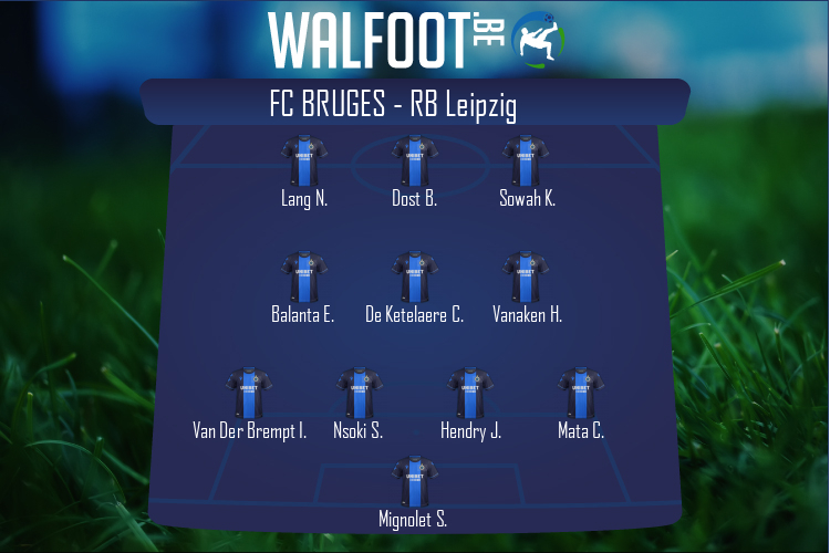 Composition FC Bruges | FC Bruges - RB Leipzig (24/11/2021)