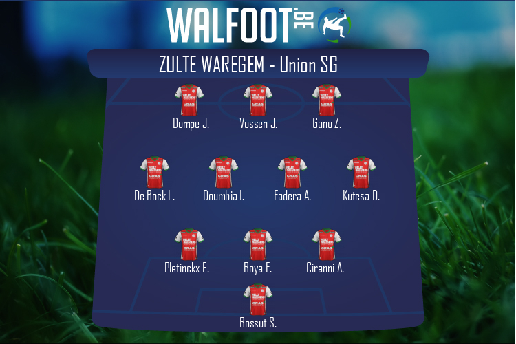 Composition Zulte Waregem | Zulte Waregem - Union SG (15/12/2021)