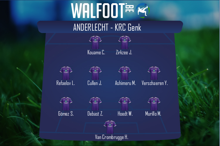 Composition Anderlecht | Anderlecht - KRC Genk (20/02/2022)