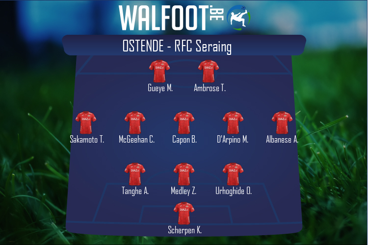 Composition Ostende | Ostende - RFC Seraing (02/04/2022)