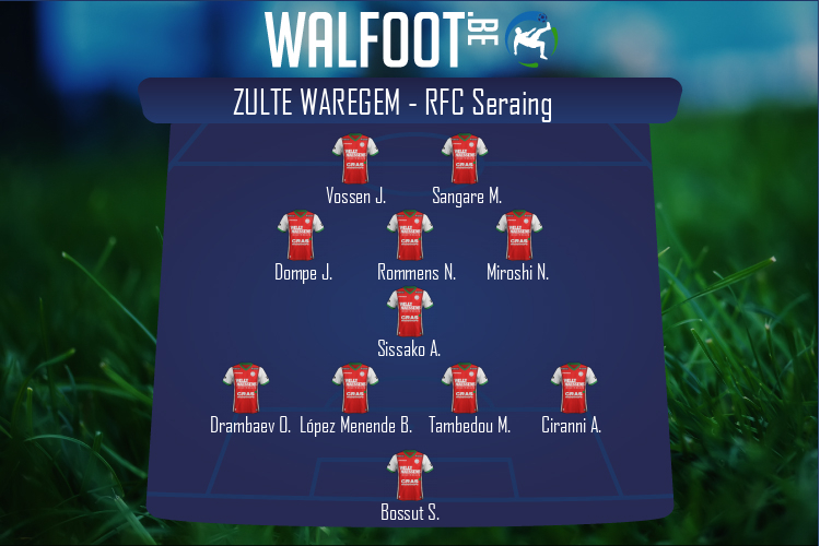 Composition Zulte Waregem | Zulte Waregem - RFC Seraing (23/07/2022)