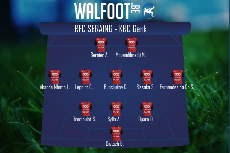 Composition RFC Seraing | RFC Seraing - KRC Genk (27/08/2022)