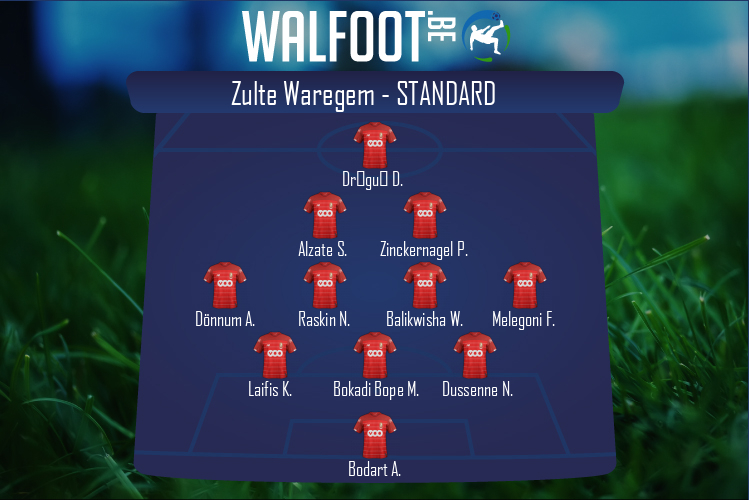 Composition Standard | Zulte Waregem - Standard (29/10/2022)