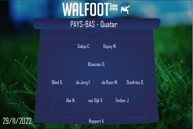 Composition Pays-Bas | Pays-Bas - Quatar (29/11/2022)