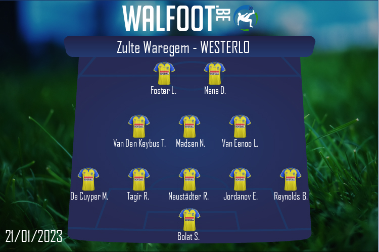 Composition Westerlo | Zulte Waregem - Westerlo (21/01/2023)