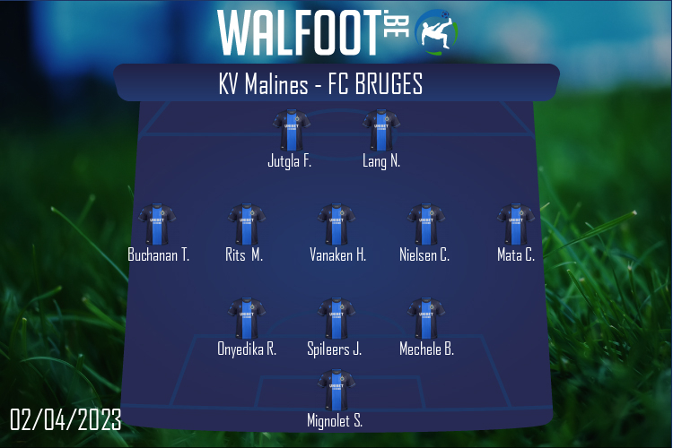 Composition FC Bruges | KV Malines - FC Bruges (02/04/2023)