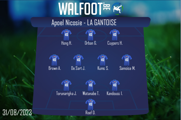 Composition La Gantoise | Apoel Nicosie - La Gantoise (31/08/2023)