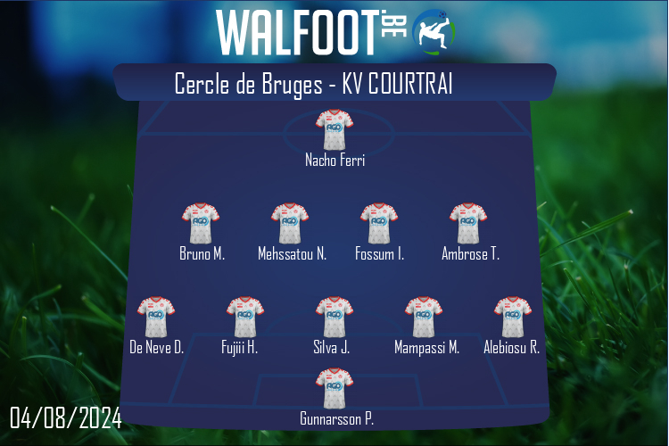 Composition KV Courtrai | Cercle de Bruges - KV Courtrai (04/08/2024)