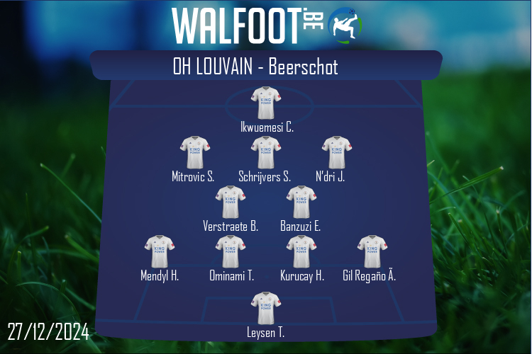 Composition OH Louvain | OH Louvain - Beerschot (27/12/2024)