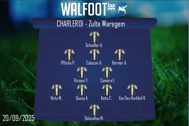 Composition Charleroi | Charleroi - Zulte Waregem (20/09/2025)