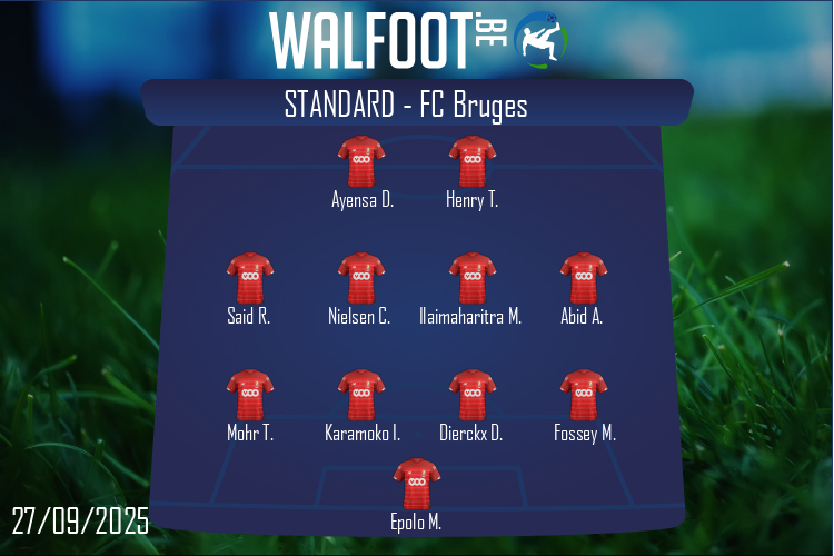 Composition Standard | Standard - FC Bruges (27/09/2025)