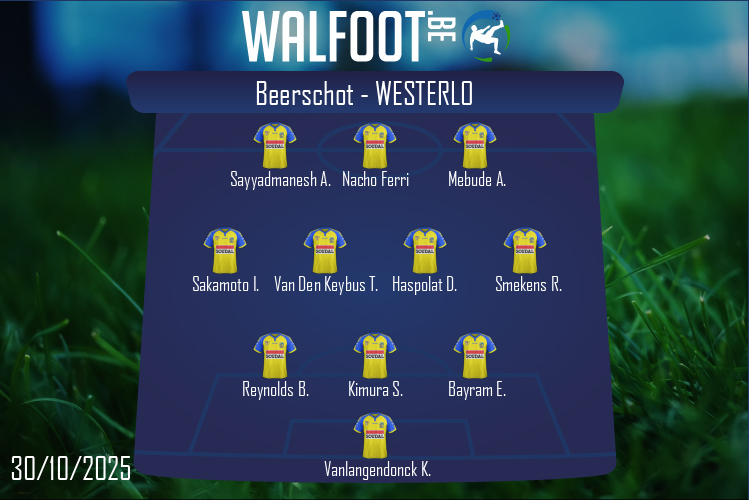 Composition Westerlo | Beerschot - Westerlo (30/10/2025)