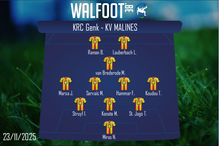 Composition KV Malines | KRC Genk - KV Malines (23/11/2025)