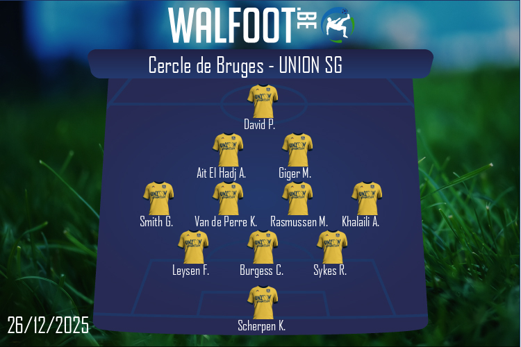Composition Union SG | Cercle de Bruges - Union SG (26/12/2025)