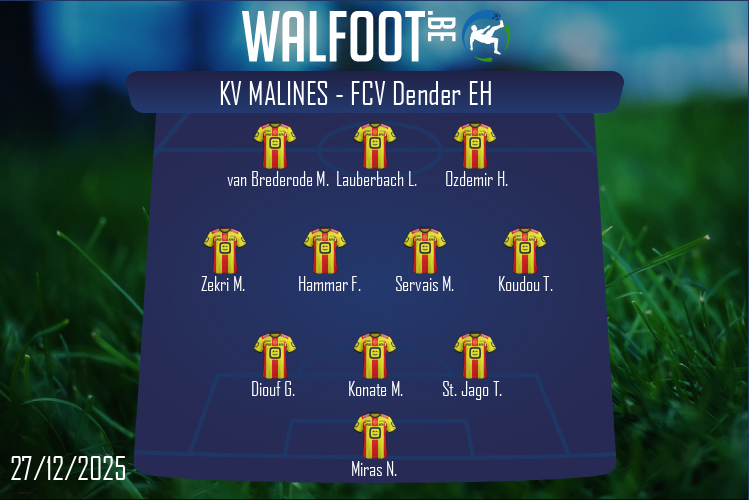 Composition KV Malines | KV Malines - FCV Dender EH (27/12/2025)