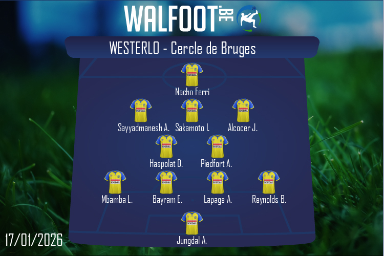 Composition Westerlo | Westerlo - Cercle de Bruges (17/01/2026)