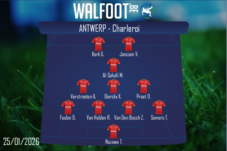 Composition Antwerp | Antwerp - Charleroi (25/01/2026)