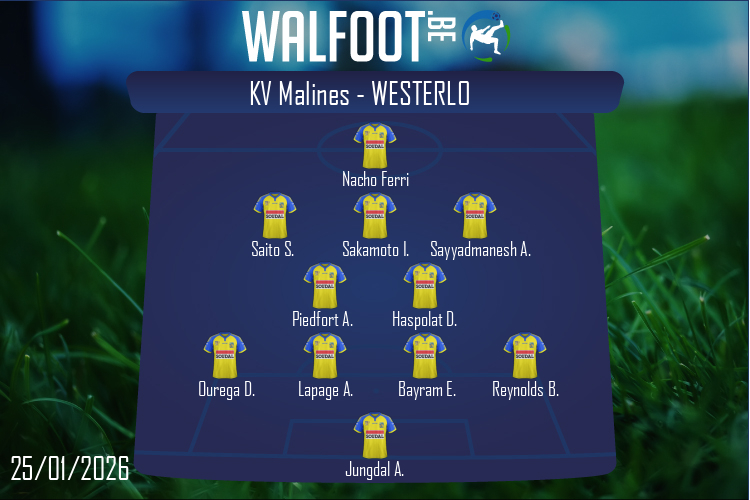 Composition Westerlo | KV Malines - Westerlo (25/01/2026)