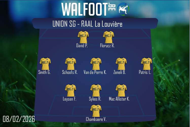 Composition Union SG | Union SG - RAAL La Louvière (08/02/2026)