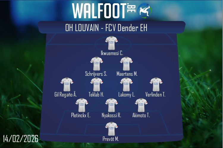 Composition OH Louvain | OH Louvain - FCV Dender EH (14/02/2026)