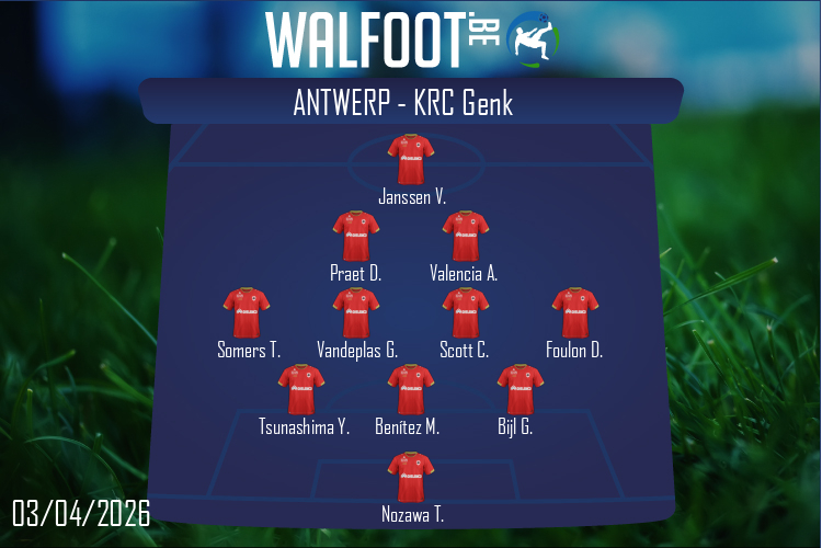 Composition Antwerp | Antwerp - KRC Genk (03/04/2026)