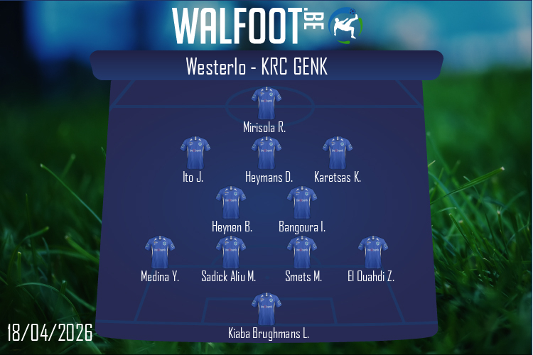 Composition KRC Genk | Westerlo - KRC Genk (18/04/2026)
