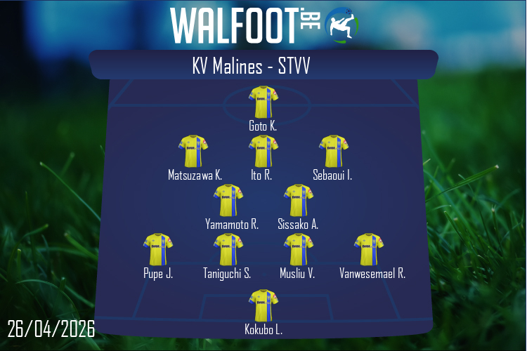 Composition STVV | KV Malines - STVV (26/04/2026)