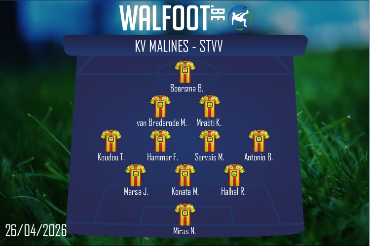 Composition KV Malines | KV Malines - STVV (26/04/2026)