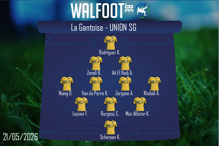 Composition Union SG | La Gantoise - Union SG (21/05/2026)