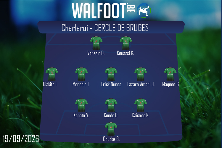 Composition Cercle de Bruges | Charleroi - Cercle de Bruges (19/09/2026)