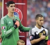 Thibaut Courtois félicite Eden Hazard et certains de ses coéquipiers