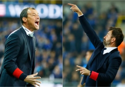 Rivaux ? Les coachs du Cercle et du Club de Bruges se complimentent, Guyot fait rire la salle de presse