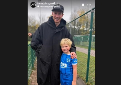 Kevin De Bruyne est en Belgique, et apparaît aux côtés de son fils