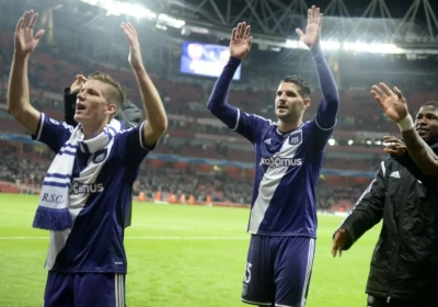 Les supporters d'Anderlecht aux anges à l'Emirates