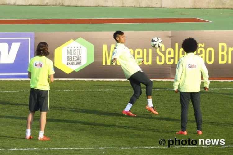 Marcelo et Neymar font le show à l'entraînement de la Seleçao