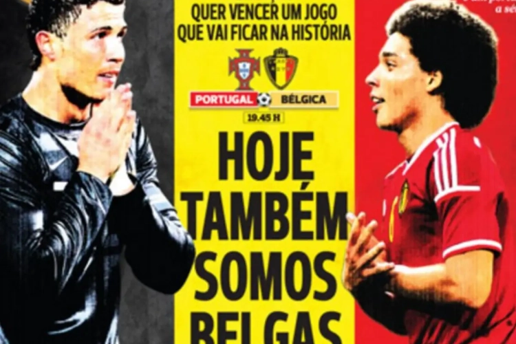 La Une de A Bola en hommage à la Belgique