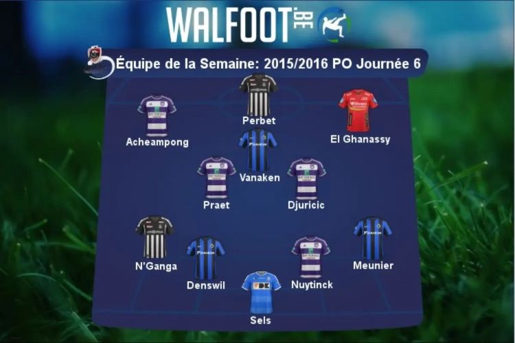 Voici l'équipe de la semaine !