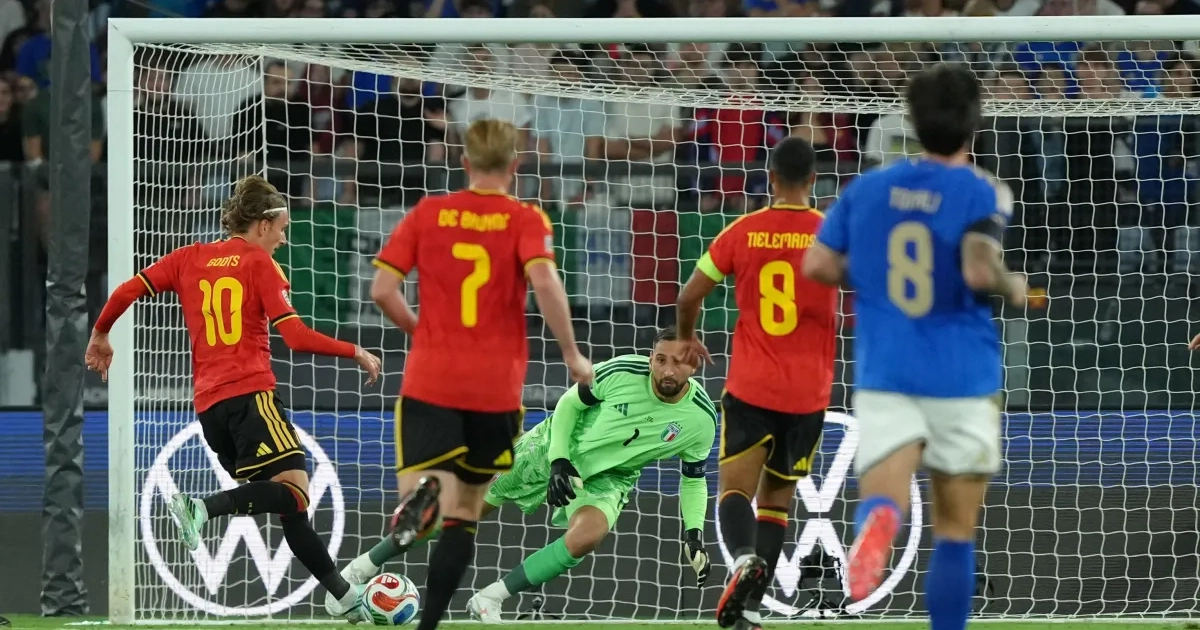 Photo: Walfoot.be Belgium beat Italy 2-0 in UEFA Nations League match in Rome